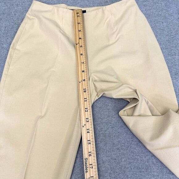 PIAZZA SEMPIONE WOMEN'S AUDREY BEIGE STRATCH STRAIGHT CROPPED PANTS Sz 4/IT 40 - Picture 7 of 16